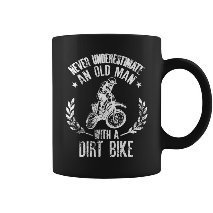 Never Underestimate An Old Man With A Dirt Bike For Grandpas Coffee Mug