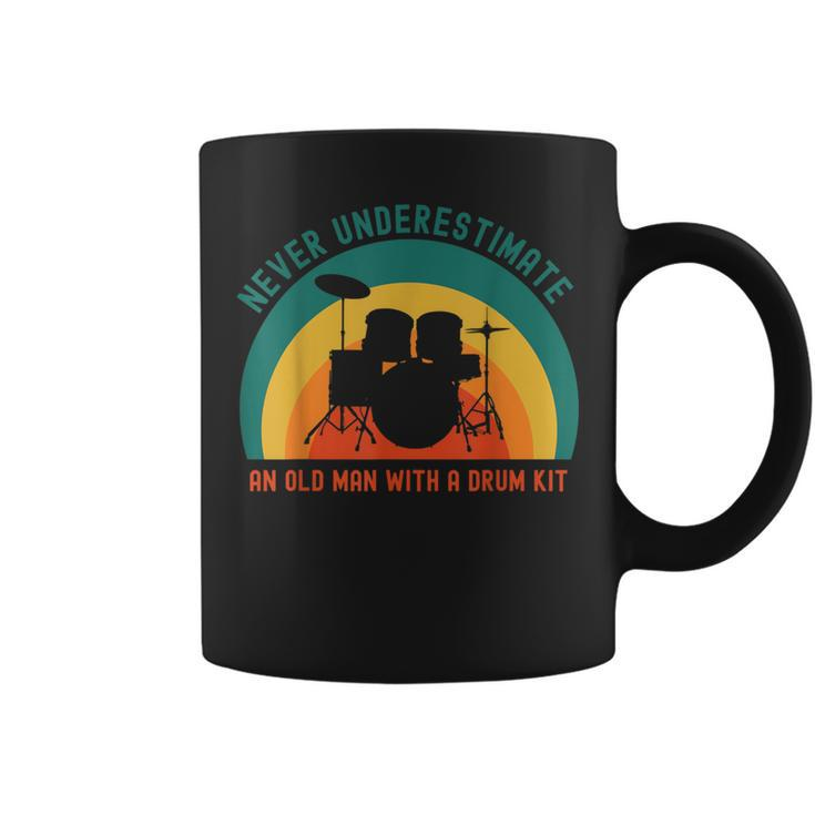 Never Underestimate An Old Man With A Drum Kit Coffee Mug
