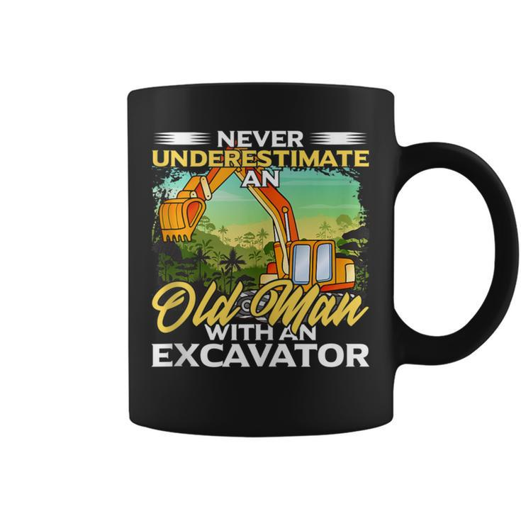 Never Underestimate An Old Man With An Excavator Driver Coffee Mug