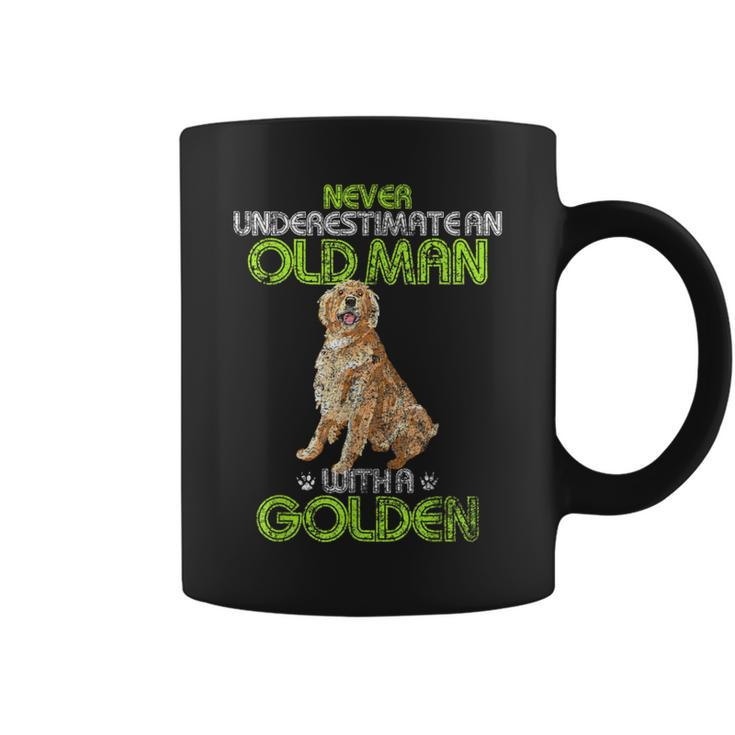 Never Underestimate An Old Man With A Golden Retriever Coffee Mug