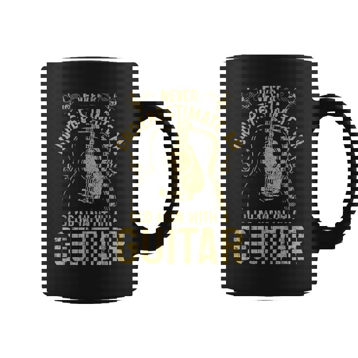 Never Underestimate An Old Man With A Guitar Player Coffee Mug