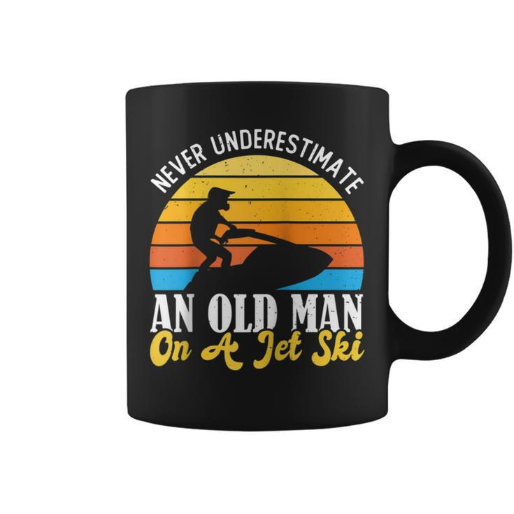 Never Underestimate An Old Man On A Jet Ski Jetski Squad Coffee Mug