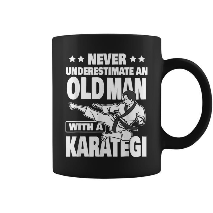 Never Underestimate An Old Man With A Karategi Dad Coffee Mug