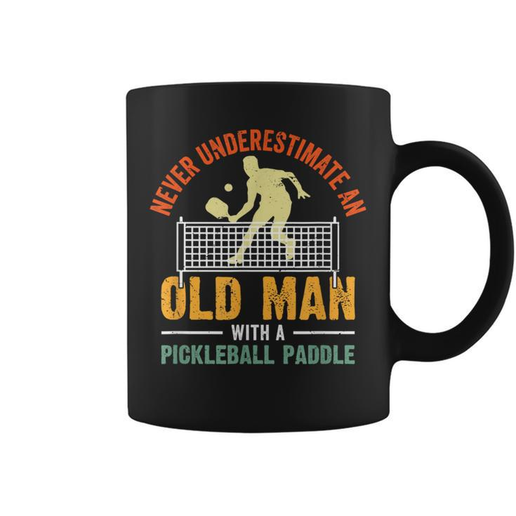 Never Underestimate An Old Man Pickleball Grandfather Coffee Mug
