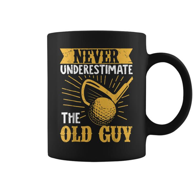 Never Underestimate An Old Man Playing Golf Coffee Mug