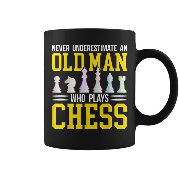 Never Underestimate An Old Man Who Plays Chess Fuuny Player Coffee Mug