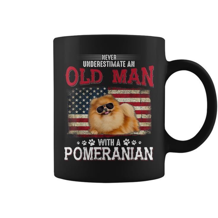 Never Underestimate An Old Man With A Pomeranian Costume Coffee Mug