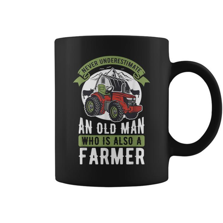 Never Underestimate An Old Man Retired Farmer Coffee Mug