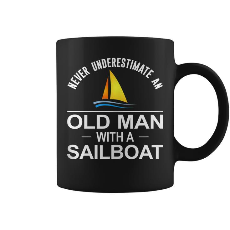 Never Underestimate An Old Man With A Sailboat Coffee Mug