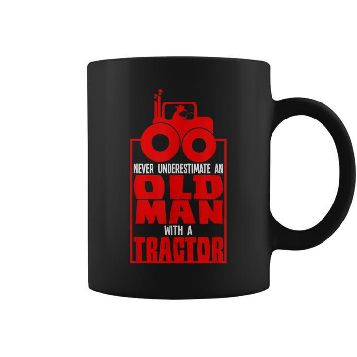 Never Underestimate An Old Man With A Tractor Birthday Gag T Coffee Mug