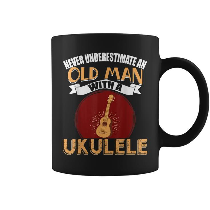 Never Underestimate An Old Man With An Ukulele Coffee Mug