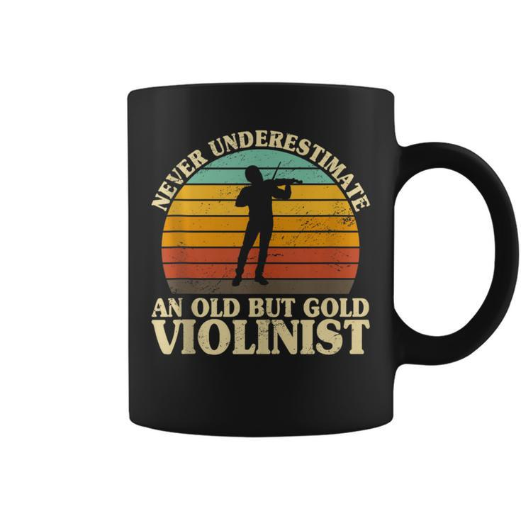 Never Underestimate An Old Violinist Violin Teacher Fiddle Coffee Mug