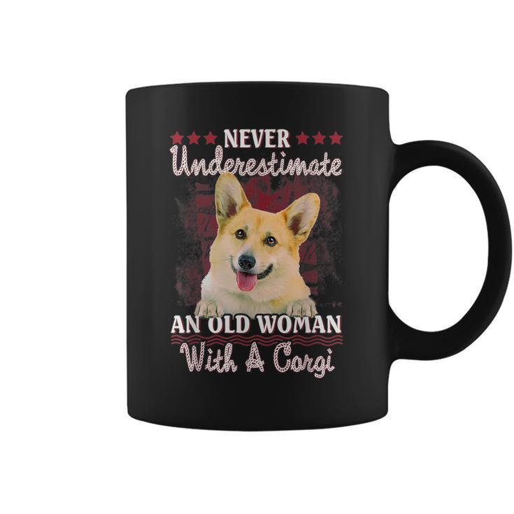 Never Underestimate An Old Woman With A Corgi Coffee Mug