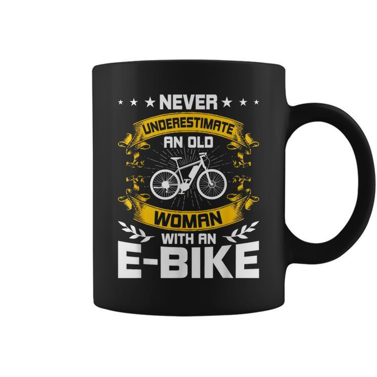 Never Underestimate An Old Woman With An E-Bike Coffee Mug