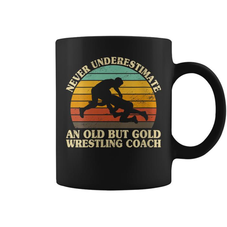 Never Underestimate An Old Wrestling Coach Wrestle Wrestler Coffee Mug