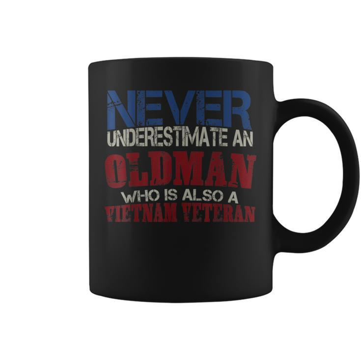 Never Underestimate An Oldman Who Is Also A Vietnam Veteran Coffee Mug