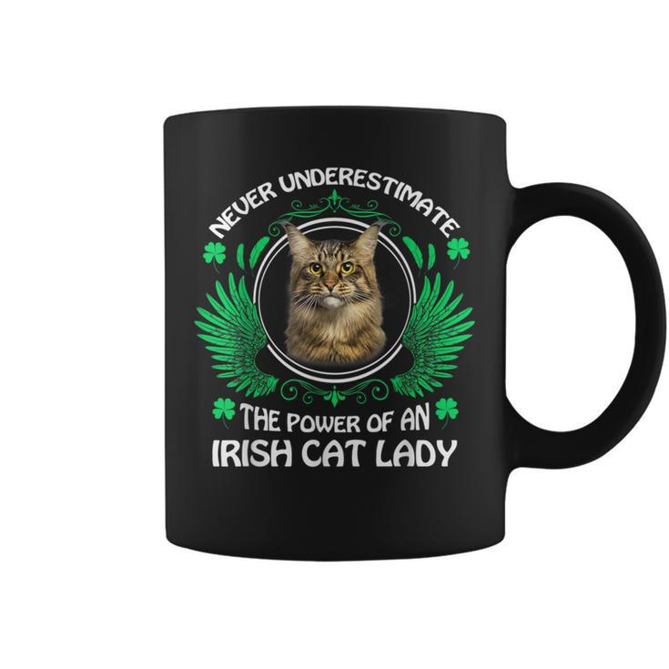Never Underestimate The Power Of An Irish Cat Lady Coffee Mug