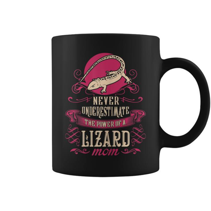 Never Underestimate Power Of Lizard Mom Coffee Mug