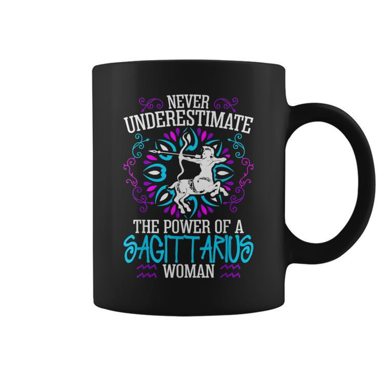 Never Underestimate The Power Of A Sagittarius Woman Coffee Mug
