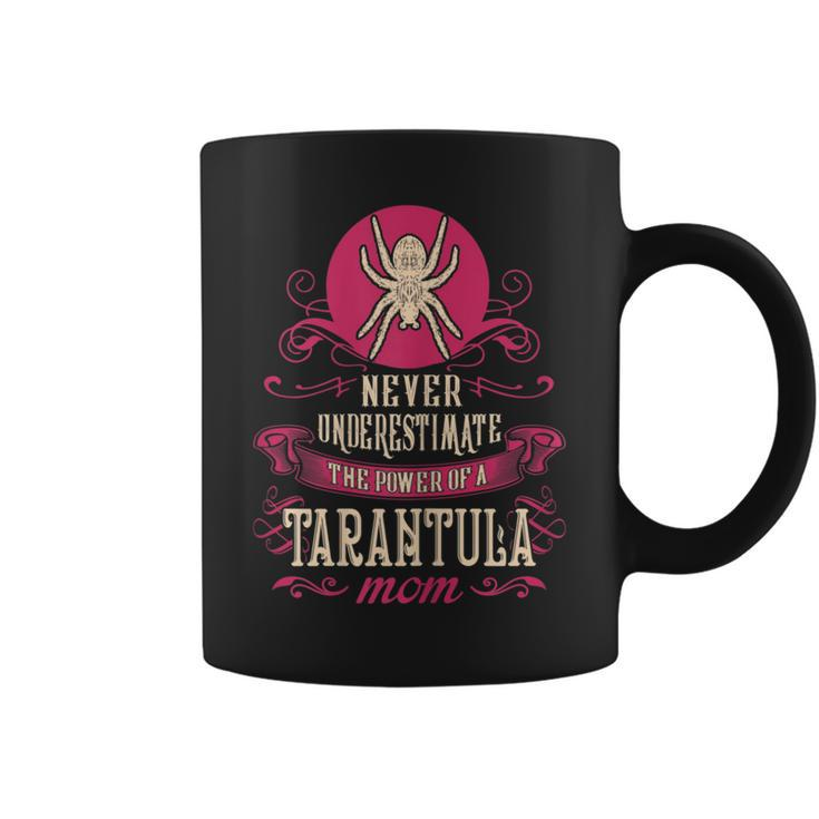 Never Underestimate Power Of Tarantula Mom Coffee Mug