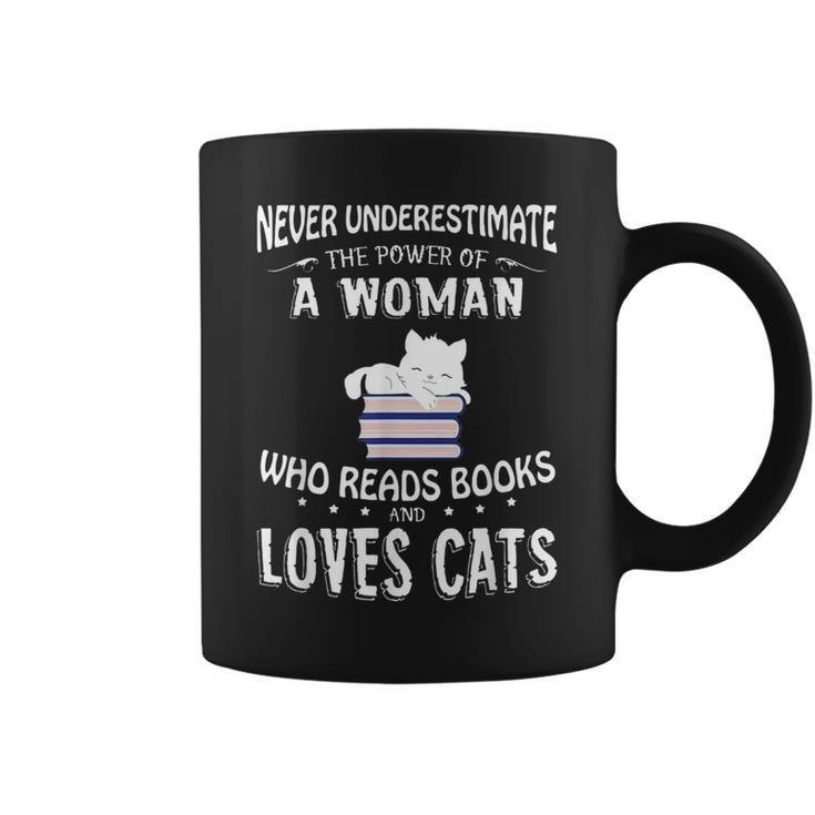 Never Underestimate The Power Of A Woman With A Book Reading Coffee Mug