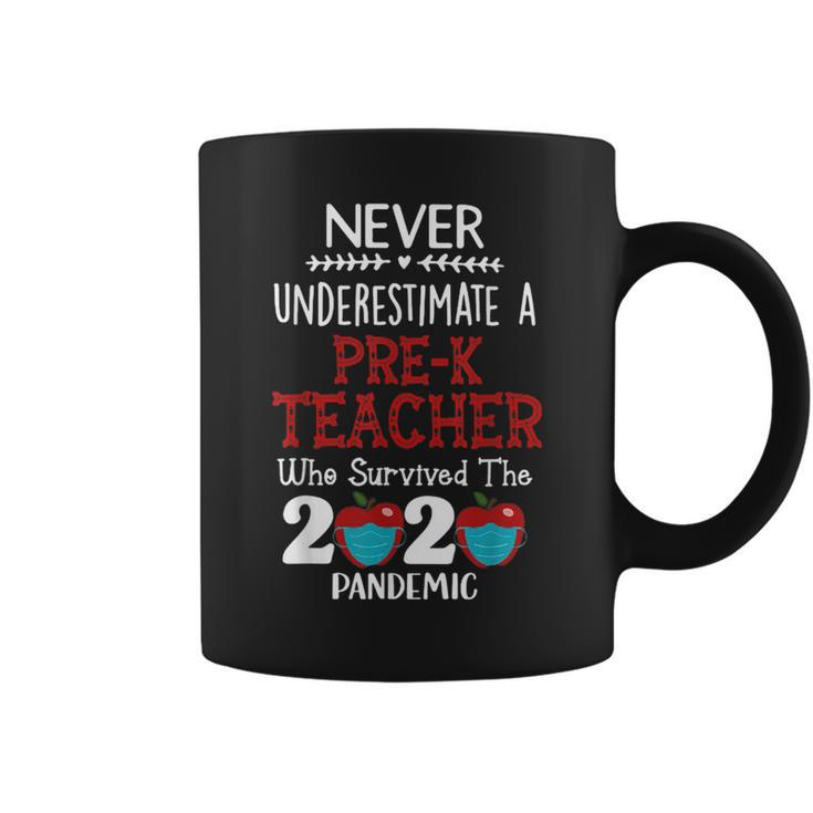 Never Underestimate A Pre-K Teacher Coffee Mug