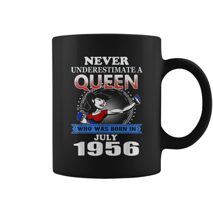 Never Underestimate A Queen Born In July 1956 Coffee Mug