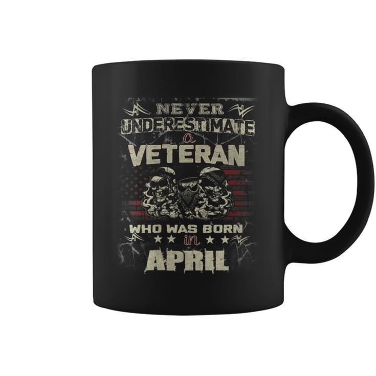 Never Underestimate A Veteran Who Was Born In April Coffee Mug