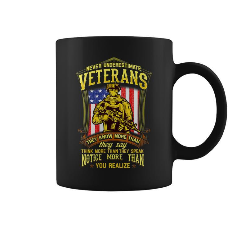 Never Underestimate A Veteran Military Coffee Mug