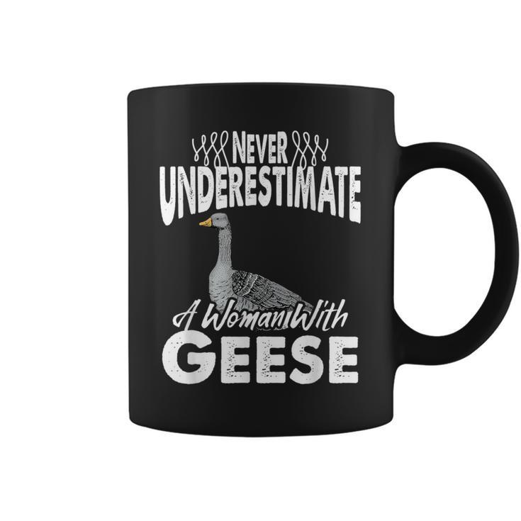 Never Underestimate A Woman With Geese Goose Coffee Mug