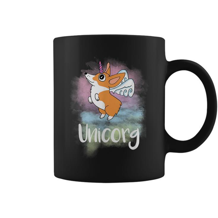 Unicorg Funny Magical Corgi Dog Unicorn Pun  Coffee Mug