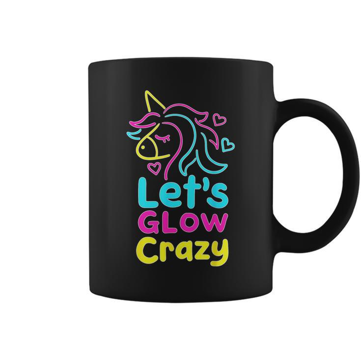 Unicorn Let's Go Crazy Retro 80S Group Party Squad Matching Coffee Mug