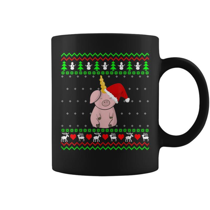 Unicorn Pig Ugly Christmas Sweater Coffee Mug