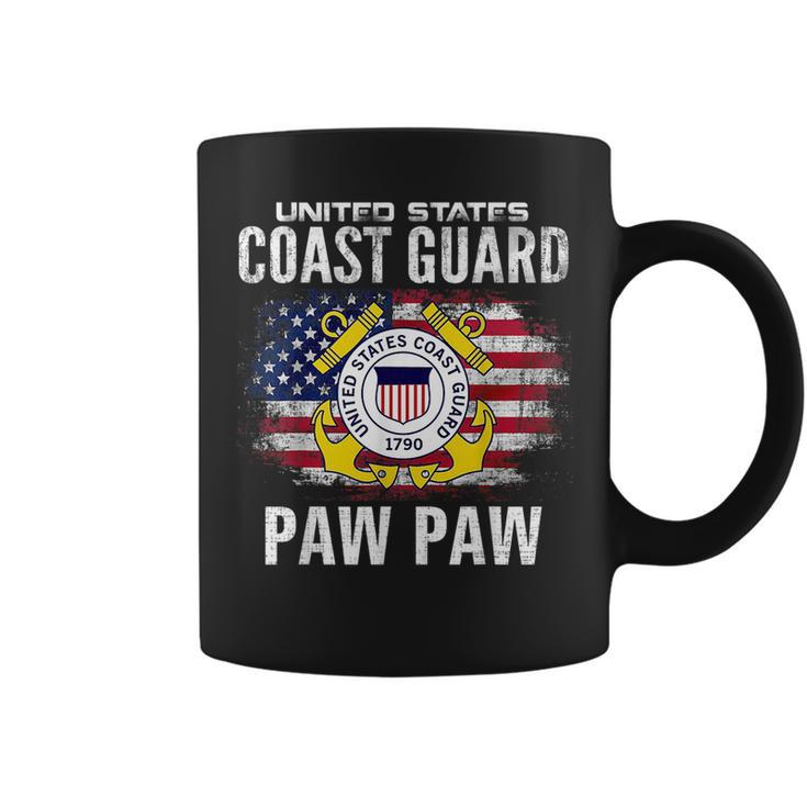 United States Flag American Coast Guard Paw Paw Veteran Veteran Funny Gifts Coffee Mug