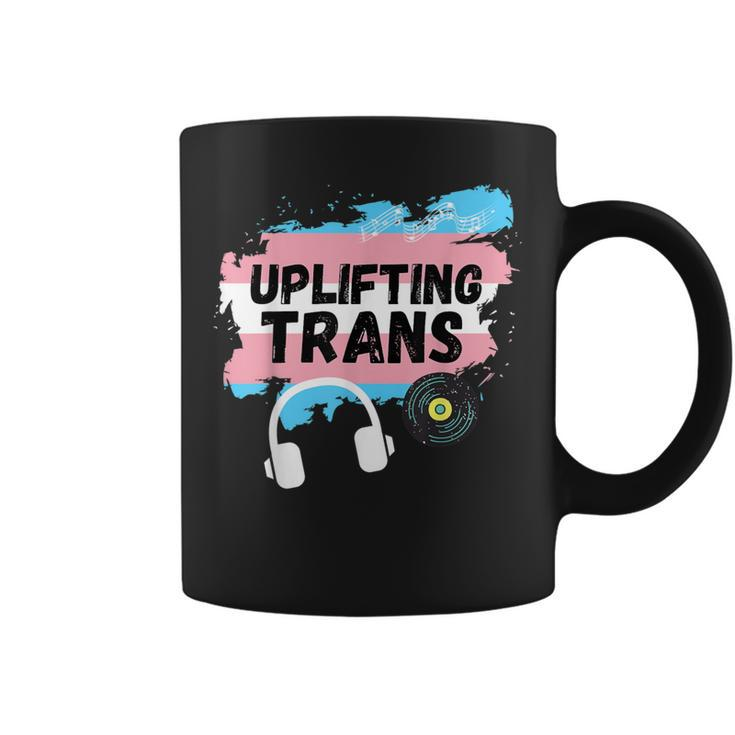 Uplifting Trance With Trans Flag Coffee Mug
