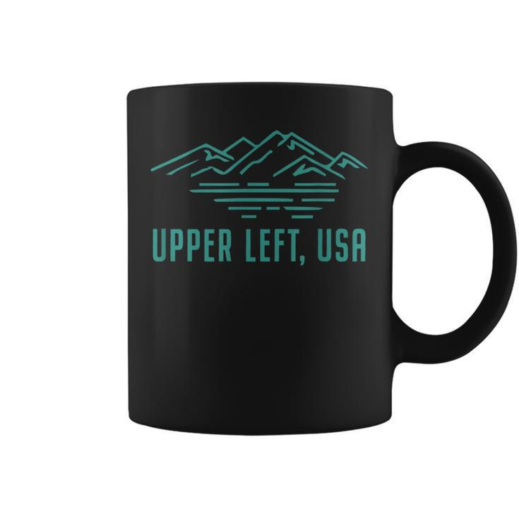 Upper Left Usa 'S And Men's Crew Neck Coffee Mug