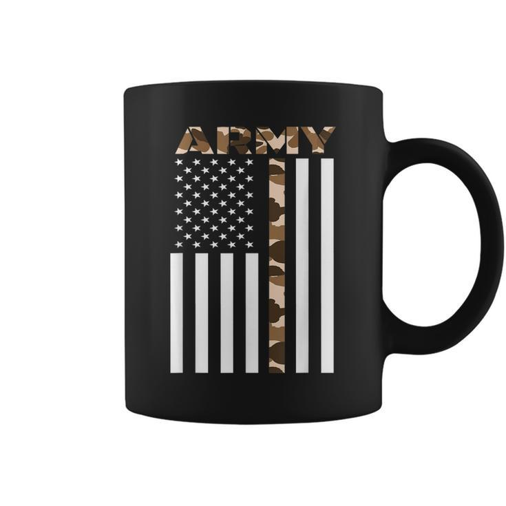 Us Army Flag Infantry Ranger  Camouflage Brown Coffee Mug