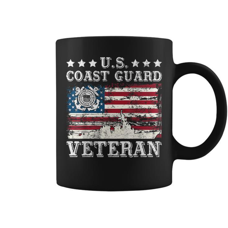 Us Coast Guard Veteran American Flag Uscg Gift Veteran Funny Gifts Coffee Mug