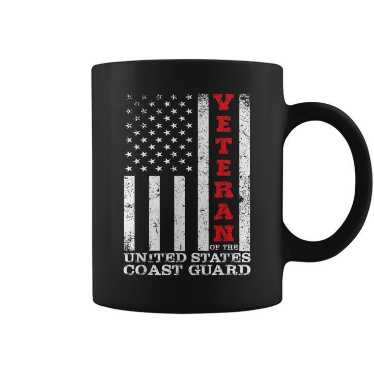 Us Coast Guard Veteran  Uscg American Flag Gift T Veteran Funny Gifts Coffee Mug