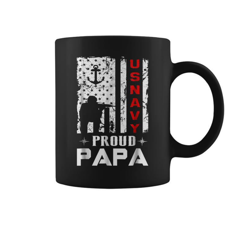 Us Navy Proud Papa Veteran  Veterans Day  Coffee Mug