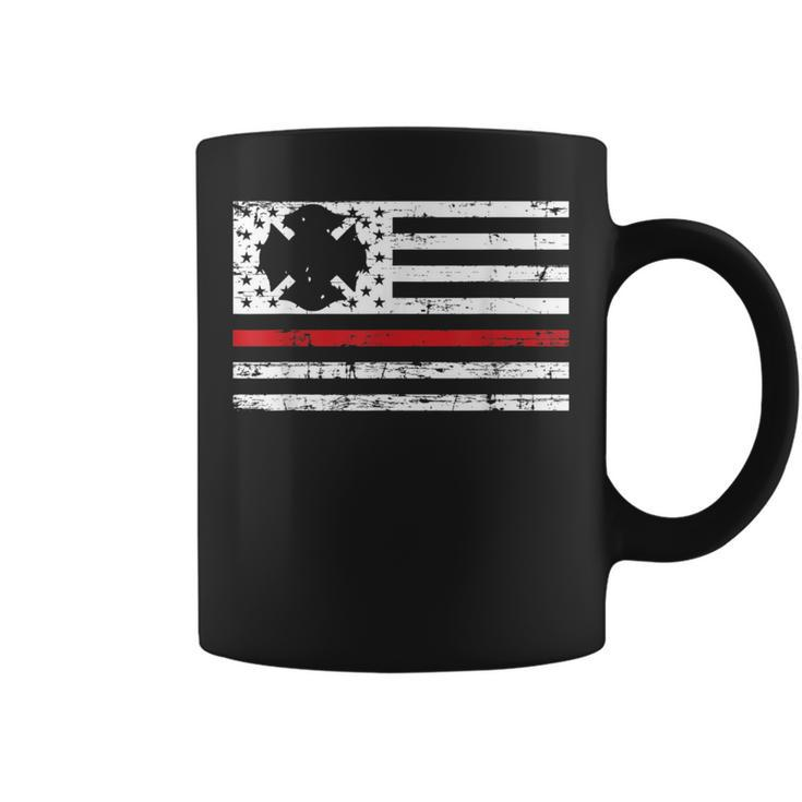 Us Pride Patriotic Firefighter Gift Firefighter  Coffee Mug