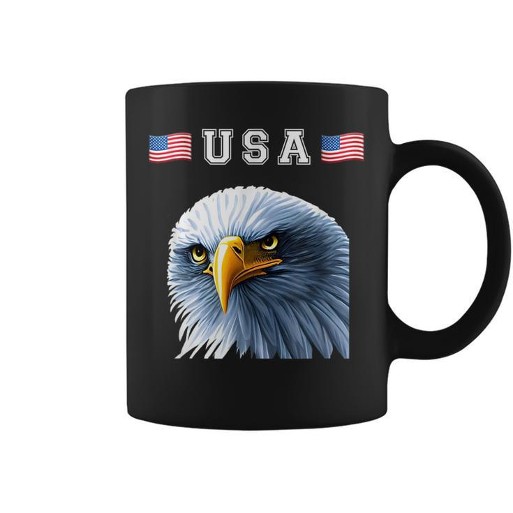 Usa 4Th Of July Patriotic Eagle American Flag Funny Graphic Patriotic Funny Gifts Coffee Mug