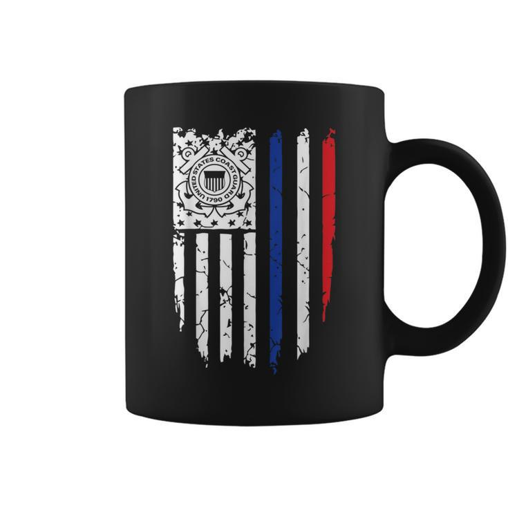 Usa American Flag Us Coast Guard Veteran Uscg Gift Veteran Funny Gifts Coffee Mug