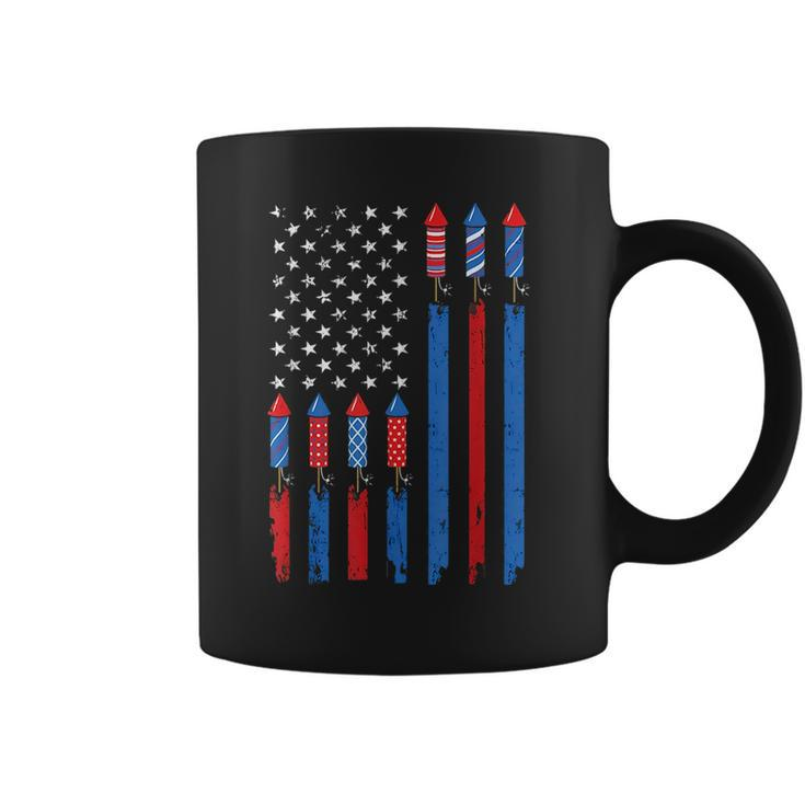 Usa Flag Fireworks Patriotic 4Th Of July America For Mens Patriotic Funny Gifts Coffee Mug