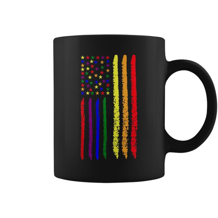 Usa Pride Rainbow Flag Patriotic Pride Love Is Love  Coffee Mug