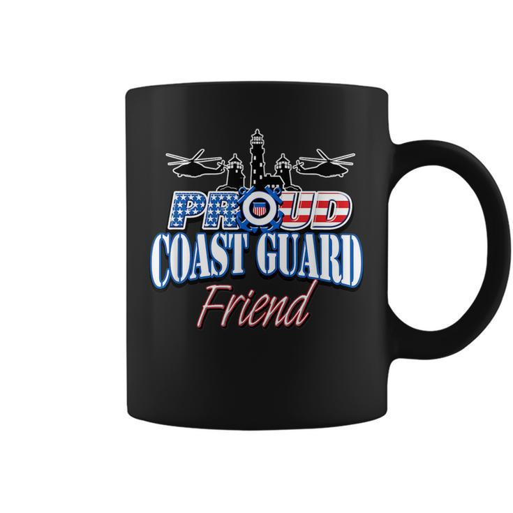 Usa Proud Coast Guard Friend Usa Flag Military Funny Military Gifts Coffee Mug