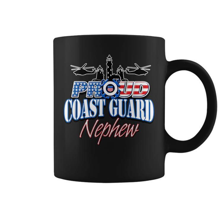 Usa Proud Coast Guard Nephew Usa Flag Military Funny Military Gifts Coffee Mug