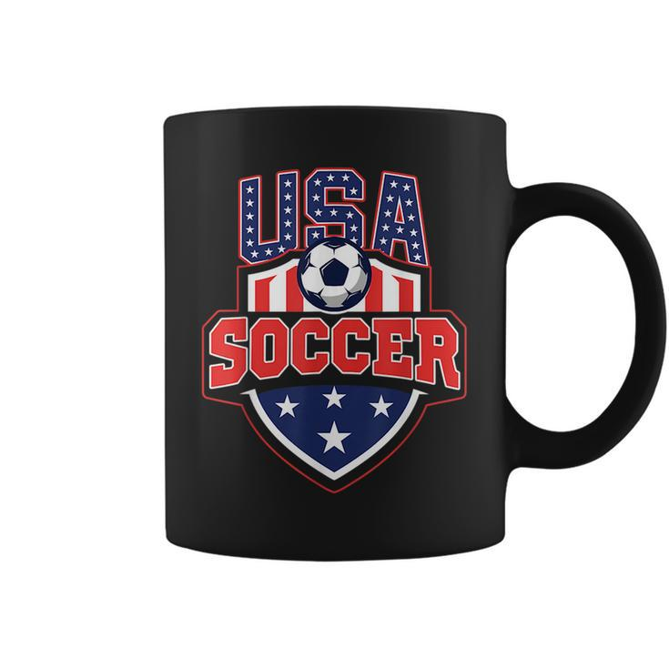 Usa Soccer - American Flag Football Player  Coffee Mug