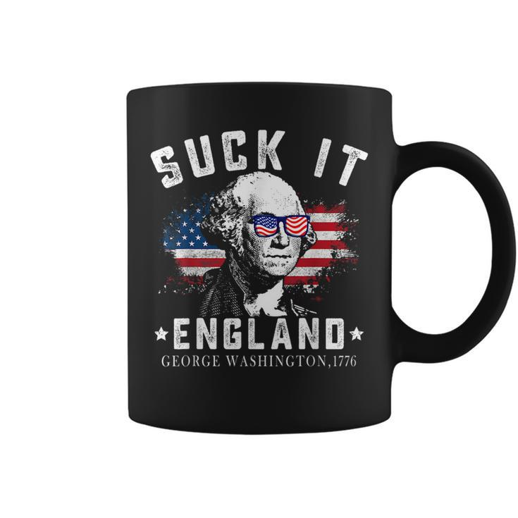 Usa Suckit England Funny 4Th Of July George Washington 1776 1776 Funny Gifts Coffee Mug