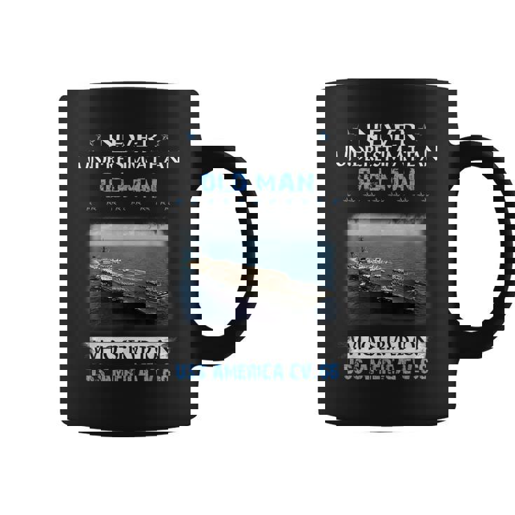 Uss America Cv66 Aircraft Carrier Veterans Day Father Day  Coffee Mug